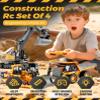 Mudsterz Construction Rc Set of 4, Rc Excavator for Adults, Command The Site Conquer The Dirt, Remote Control Excavators with 360 Rotation, Metal Parts, Little Builders, Big Action (1pc-3) view 2