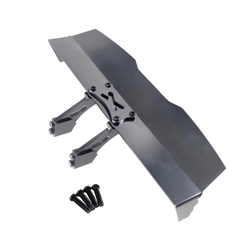 RC Models Parts For MJX For Hyper GO 16207 H16PL 1/16 RC Car Upgrade Parts Metal Tail Wing Accesories Part Decorative Accessories(Gray)