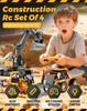 Mudsterz Construction Rc Set of 4, Rc Excavator for Adults, Command The Site Conquer The Dirt, Remote Control Excavators with 360 Rotation, Metal Parts, Little Builders, Big Action (4pcs) view 2