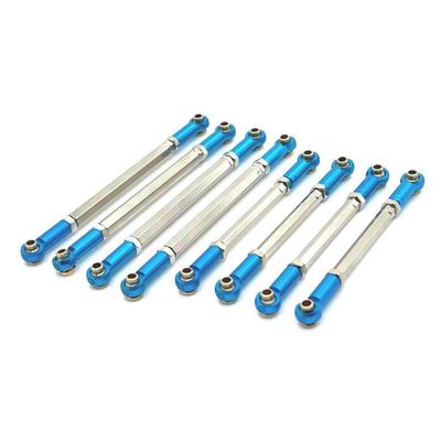 Adjustable Chassis Linkage Metal Upgrade Compatible with MN Model 1/12 MN128 RC Car Parts(Sky Blue)