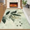 4x5 Plants Area Rugs - Botanical Rug for Entryway, Simple Leaves Washable Entry Way Rugs Kids Carpet for Inside House Playroom Living Room End Table Nursery view 2