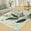 4x5 Plants Area Rugs - Botanical Rug for Entryway, Simple Leaves Washable Entry Way Rugs Kids Carpet for Inside House Playroom Living Room End Table Nursery view 3