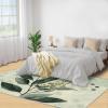 4x5 Plants Area Rugs - Botanical Rug for Entryway, Simple Leaves Washable Entry Way Rugs Kids Carpet for Inside House Playroom Living Room End Table Nursery view 4