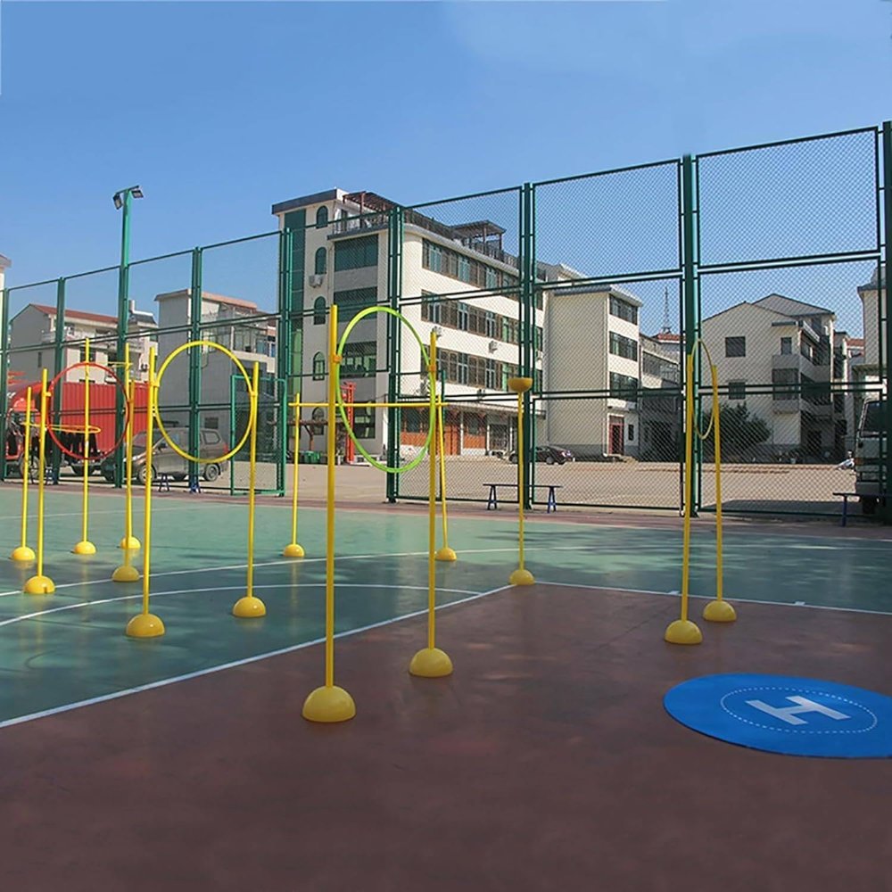 BEESOM Unmanned Aerial Vehicle Competitive Game Obstacle Course,Drone Racing League Training Track,60cm Tarmac + Easy to Build Design,Any Combination for Indoor/Outdoor Practice