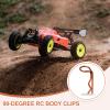 MECCANIXITY 20pcs 0.92x0.28in 90-Degree Angle RC Body Clips Bent Springy R Pins for All 1/8 1/10 1/12 Scale Model RC Car Crawler Truck, Shell Replacement Parts, Orange view 4