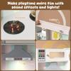 BVIUNTWO Large Play Kitchen Toy Set,Corner Rotatable Kids Kitchen Playset with Real Lights & Sounds,Toy Sink with Running Water,Interactive Role-Play Toy for Multiple Children,Ages 3+,White and Gold view 4