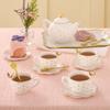 Member Mark Butterfly Porcelain Tea Set, 15 pc, Teapot, Cups, Plates, Spoons, Tray and Carrying/Storage Case, Made for Member's Mark (White) view 1