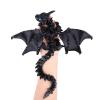 SUMLAND 3D Printed Dragon with Wings,3D Printed Animals Toys,Flexible Articulated Winged Crystal Dragon 15.75in,Black view 1