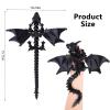 SUMLAND 3D Printed Dragon with Wings,3D Printed Animals Toys,Flexible Articulated Winged Crystal Dragon 15.75in,Black view 4