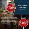 30" Solar Powered LED Stop Sign - Compliant Blinking Traffic Sign, Durable Reflective Aluminum, Easy Install, Waterproof, Day/Night Visibility, Octagon Shape view 3