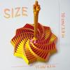 3D Printed Expanded Sensory Fidget StarStress-Relief Spinning Tower Toy with Handle Frustration Star Toy,Honeycomb Whirling Spiral Design for ADHD & Stress Relief (Red-Blue) view 3