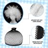 6PCS Old Man Mad Scientist Wig Costume Set,Crazy Physicist Wigs Costume with Hair Net,Eyebrows,Mustache,Glasses Frame for Kids Boys 100th Day of School,Grandpa Cosplay Props,Dress up Supplies view 3