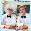6PCS Old Man Mad Scientist Wig Costume Set,Crazy Physicist Wigs Costume with Hair Net,Eyebrows,Mustache,Glasses Frame for Kids Boys 100th Day of School,Grandpa Cosplay Props,Dress up Supplies view 4