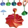 3D Printed Expanded Sensory Fidget StarStress-Relief Spinning Tower Toy with Handle Frustration Star Toy,Honeycomb Whirling Spiral Design for ADHD & Stress Relief (Red Gold-Detachable Handle) view 1
