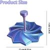 3D Printed Expanded Sensory Fidget StarStress-Relief Spinning Tower Toy with Handle Frustration Star Toy,Honeycomb Whirling Spiral Design for ADHD & Stress Relief (Red Gold-Detachable Handle) view 4
