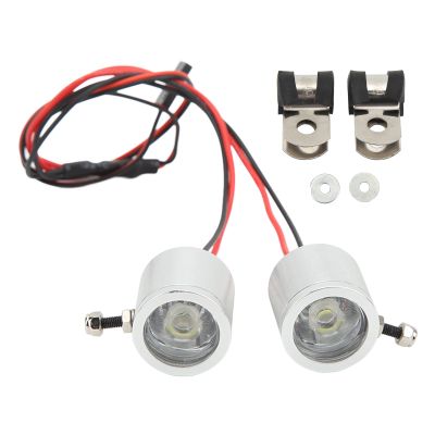3W RC Spotlight High Brightness LED Searchlight, Replacement Headlight for 1/5 1/7 1/8 1/10 RC Cars Boats, Aluminum Alloy Lamp Housing with Voltage Regulator, Cool White Light