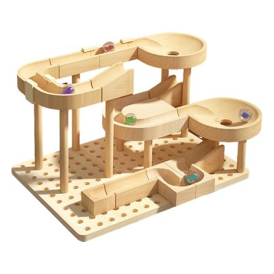 Marble Track - Funny Wooden Learning Game, Kids Puzzle Maze Toy, Sturdy Safe Design, Easy Play Feature, Premium Educational & Entertainment Accessory, Boys Girls Classroom Home School