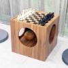 2-in-1 Wooden Chess & Go Table - Dual-Sided Chessboard Coffee Table Furniture - Elegant Design for Game Enthusiasts view 1