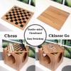 2-in-1 Wooden Chess & Go Table - Dual-Sided Chessboard Coffee Table Furniture - Elegant Design for Game Enthusiasts view 3