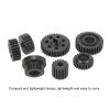 7Pcs Transmission Gear Set for YIKONG YK4102PRO YK4081PRO, RC Car Gear Set, Hardened Steel Gearbox Replacement Parts with Black Oxidation, Compatible with 1:10 Climbing Car view 2