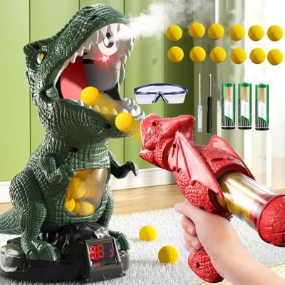Chomp Dino Moveable Shooting Foam Ball Blaster with Dino Target