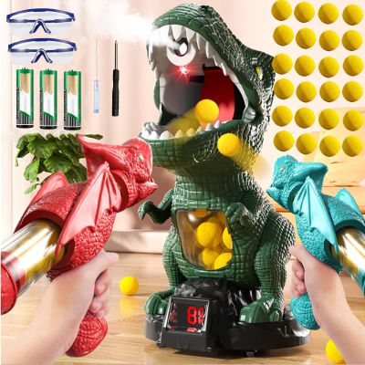 Chomp Dino Moveable Shooting Foam Ball Blaster with Dino Target