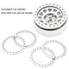 4pcs Wheel Outer Beadlock Ring, Aluminum Alloy Beadlock Wheel Ring, CNC Processed Outer Ring Rim for 1.9inch VP Wheel Hub, RC Accessory with 96 Screws, Improve Stability and (Silver) view 4