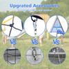 7 in 1 Kids Swing Set for Backyard Outdoor Play - Heavy Duty Metal A-Frame with Slide, Climbing Ladder, Swing Seats & Gym Ring view 4