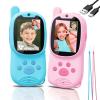 Valentines Day Gifts for Kids -Walkie Talkies for Kids with Camera 2 Pack - Rechargeable Long Range Walkie Talkie for Kids,Outdoor Toys for Kids Valentines Toys Gifts view 1
