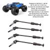 4pcs RC Metal Drive Shaft CVD Transmission Axle, HSP 94118 1/10 RC Car Upgrade Parts, High Strength Steel CVD Drive Shaft Set for Front Rear Transmission, Durable and Stable view 4