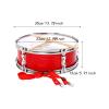 13 inch Snare Drum with Drumsticks and Adjustable Shoulder Strap Educational Toy Stainless Steel Rim Music Drum for Teens Red view 3