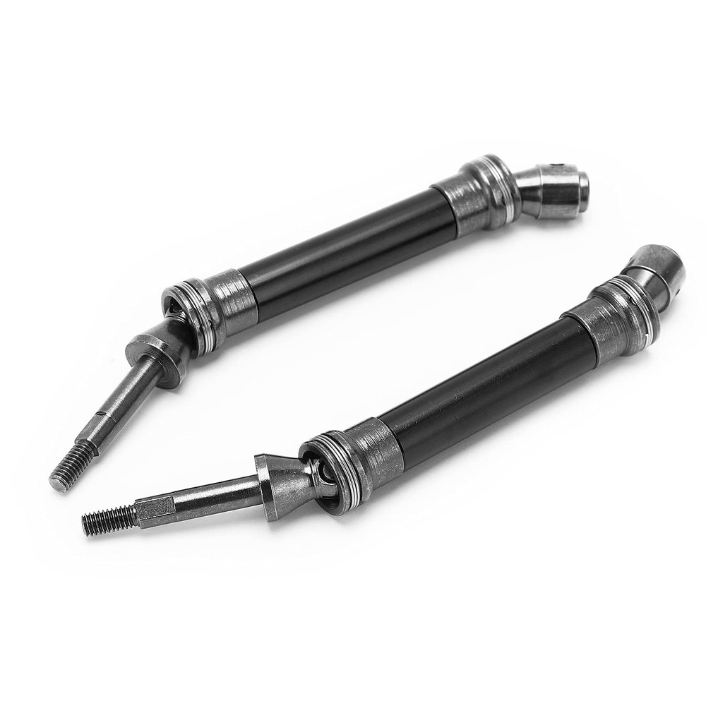 Drfeify RC Rear Drive Shaft, CVD Steel Rear Drive Shaft Assembly Upgrade Parts for 4x4 4wd 1/10 RC Car (Black)