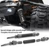 Drfeify RC Rear Drive Shaft, CVD Steel Rear Drive Shaft Assembly Upgrade Parts for 4x4 4wd 1/10 RC Car (Black) view 3