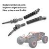 Drfeify RC Rear Drive Shaft, CVD Steel Rear Drive Shaft Assembly Upgrade Parts for 4x4 4wd 1/10 RC Car (Black) view 4