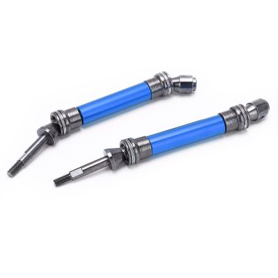 Drfeify RC Rear Drive Shaft, CVD Steel Rear Drive Shaft Assembly Upgrade Parts for 4x4 4wd 1/10 RC Car (Blue)