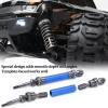 Drfeify RC Rear Drive Shaft, CVD Steel Rear Drive Shaft Assembly Upgrade Parts for 4x4 4wd 1/10 RC Car (Blue) view 3