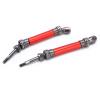 Drfeify RC Rear Drive Shaft, CVD Steel Rear Drive Shaft Assembly Upgrade Parts for 4x4 4wd 1/10 RC Car (Red) view 1