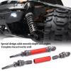 Drfeify RC Rear Drive Shaft, CVD Steel Rear Drive Shaft Assembly Upgrade Parts for 4x4 4wd 1/10 RC Car (Red) view 3