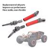 Drfeify RC Rear Drive Shaft, CVD Steel Rear Drive Shaft Assembly Upgrade Parts for 4x4 4wd 1/10 RC Car (Red) view 4