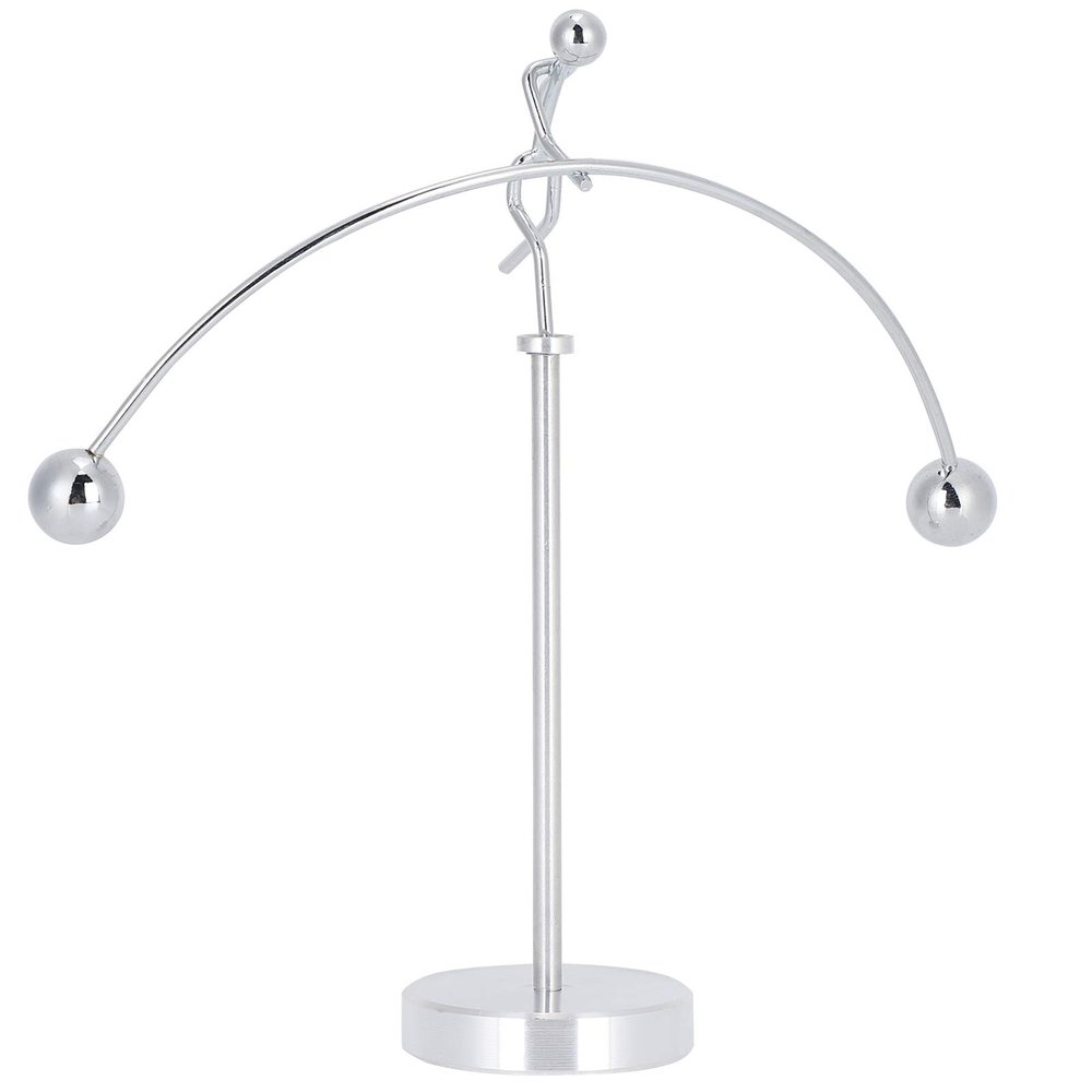 Balancing Toy Mini Balance Toy Stress Relief Home Office Desk Table Ornament Decoration for Boy Gift Metal 7 x 7 x 1.9in