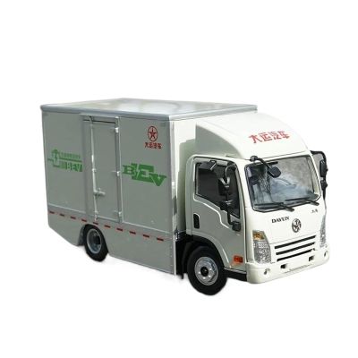1:24 for Dayun Motor E3 Van Truck Light White Truck Model Scale Alloy Compartment Collection Ornaments
