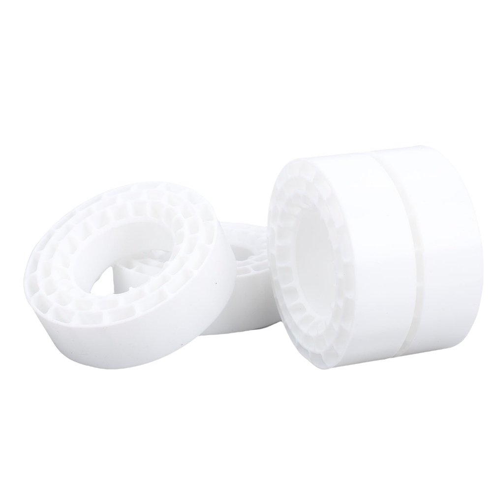 Drfeify 1.55 Inch Tire Inserts, Water Proof Double Layer Hollow Soft Silicone Inner Fillers for RC Car with Strong Sealing Properties for Off Road (White OEM: 75503-35061-A0, 7550335061A0)