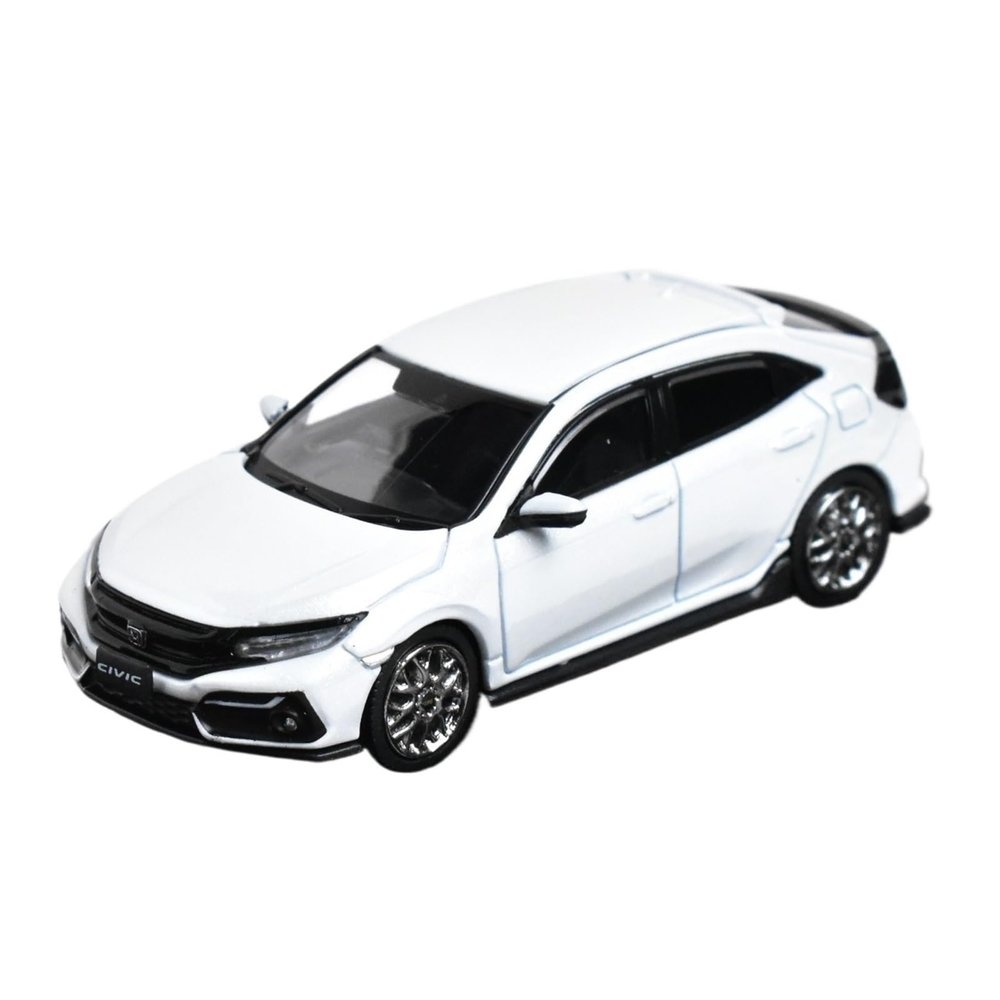 1:64 for Civic FK7 Alloy White Classic Miniature Car Model Scale Toy Car Desktop Ornament