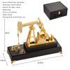 3D Electric Metal Oil Well Pump Jack Model, DIY Industrial Mechanical Model Toy Gift, Creative Desktop Ornament Decoration Science Eductional Toy view 3