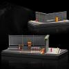 1/64 Scale Parking Lot Display Case with 2 Figures, Dustproof Acrylic Car Model Garage Stand for Diecast Collectibles Desktop Decor 7.76x3.94x3.94 inch view 4