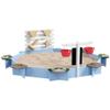 GOWE Wooden Sandbox for 3-7 Years, 85" x 85" x 25", Blue view 1