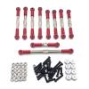 Remote Control Car Metal Adjustable Pull Rod Steering Rod Parts Kit Fit For WPL 1/16 C14 C24 B24 for JJRC RC Car confident(Red) view 1