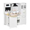 GOWE Qaba Large Play Kitchen with Full Set of Appliances for a Modern Day Pretend Kitchen, Tons of Storage, Corner Play Kitchen Set with Sound Effect, Educational Pretend Role Playset Game view 1