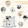 GOWE Qaba Large Play Kitchen with Full Set of Appliances for a Modern Day Pretend Kitchen, Tons of Storage, Corner Play Kitchen Set with Sound Effect, Educational Pretend Role Playset Game view 3