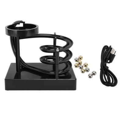 Perpetual Motion Machine Marble Rolling Ball Toy Rechargeable Educational Science Physics Gadget for Adults Kids Home Office Desk Decor ABS Stainless Steel 16.5x10x14cm 626g